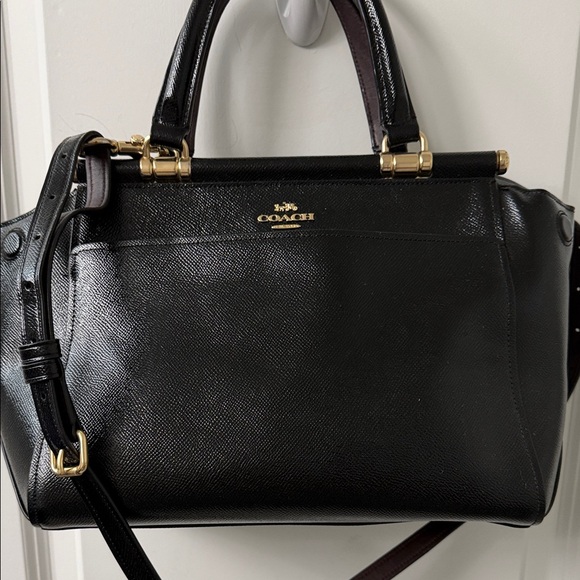 Coach Handbags - 🔴SOLD!!!!🔴Coach Black Satchel with Gold Accents